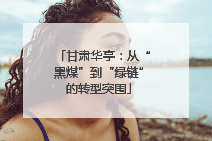 甘肃华亭：从“黑煤”到“绿链”的转型突围